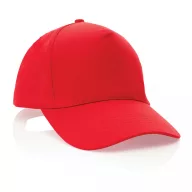   Sapca 5 panouri, 21MAR2025, unisex, Ø 18.5 cm, universala (adulti), Everestus, Bumbac, Rosu