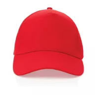   Sapca 5 panouri, 21MAR2025, unisex, Ø 18.5 cm, universala (adulti), Everestus, Bumbac, Rosu