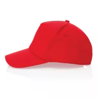   Sapca 5 panouri, 21MAR2025, unisex, Ø 18.5 cm, universala (adulti), Everestus, Bumbac, Rosu