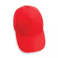   Sapca 5 panouri, 21MAR2025, unisex, Ø 18.5 cm, universala (adulti), Everestus, Bumbac, Rosu