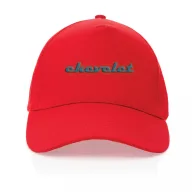   Sapca 5 panouri, 21MAR2025, unisex, Ø 18.5 cm, universala (adulti), Everestus, Bumbac, Rosu