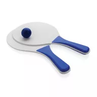   Set palete tenis de plaja, Everestus, 2707174, MDF, Polipropilena, 33x19x0.5 cm, Albastru