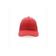   Sapca 6 panouri, Everestus, 42FEB231337, universala, Unisex, 12xØ18.5 cm, Bumbac, Rosu
