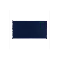   Prosop de plaja 2401E16428, Ukiyo, 180x100x1 cm, Bumbac, Albastru navy