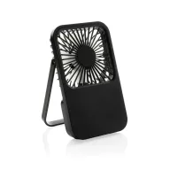   Ventilator reincarcabil pentru birou, Everestus, 2601E14705, 17x10x2 cm, ABS, Negru