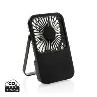   Ventilator reincarcabil pentru birou, Everestus, 2601E14705, 17x10x2 cm, ABS, Negru