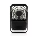 Ventilator reincarcabil pentru birou, Everestus, 2601E14705, 17x10x2 cm, ABS, Negru