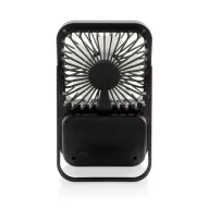   Ventilator reincarcabil pentru birou, Everestus, 2601E14705, 17x10x2 cm, ABS, Negru