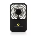 Ventilator reincarcabil pentru birou, Everestus, 2601E14705, 17x10x2 cm, ABS, Negru