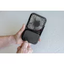 Ventilator reincarcabil pentru birou, Everestus, 2601E14705, 17x10x2 cm, ABS, Negru