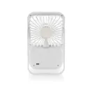 Ventilator reincarcabil pentru birou, Everestus, 2601E14706, 17x10x2 cm, ABS, Alb