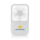 Ventilator reincarcabil pentru birou, Everestus, 2601E14706, 17x10x2 cm, ABS, Alb