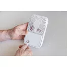 Ventilator reincarcabil pentru birou, Everestus, 2601E14706, 17x10x2 cm, ABS, Alb
