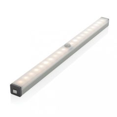   Senzor de miscare Led reincarcabil prin usb, Everestus, 21OCT0968, 29.7 x 1.9 x 1.7 cm, Aluminum, Policarbonat, Argintiu