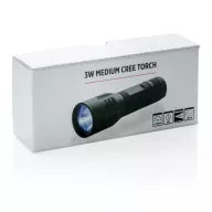 Lanterna medie 3W, Everestus, CE, aluminiu, negru
