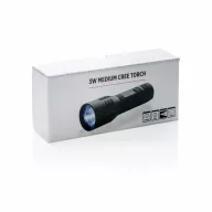 Lanterna medie 3W, Everestus, CE, aluminiu, negru