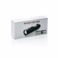 Lanterna de buzunar 3W, Everestus, CE, aluminiu, negru