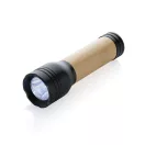 Lanterna reincarcabila usb 1W, 2401E16286, Everestus, 3.3x3.3x11.2 cm, ABS, Bambus, Negru
