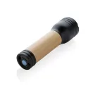 Lanterna reincarcabila usb 1W, 2401E16286, Everestus, 3.3x3.3x11.2 cm, ABS, Bambus, Negru