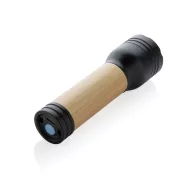   Lanterna reincarcabila usb 1W, 2401E16286, Everestus, 3.3x3.3x11.2 cm, ABS, Bambus, Negru