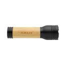 Lanterna reincarcabila usb 1W, 2401E16286, Everestus, 3.3x3.3x11.2 cm, ABS, Bambus, Negru