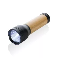   Lanterna reincarcabila usb 3W, 2401E16287, Everestus, 4.2x4.2x13.3 cm, ABS, Bambus, Negru