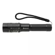   Lanterna usb reincarcabila, GearX, 22FEB1409, 19.5x8x3.4xØ 3.4 cm, Aluminiu, Negru