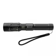   Lanterna usb reincarcabila, GearX, 22FEB1409, 19.5x8x3.4xØ 3.4 cm, Aluminiu, Negru