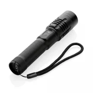   Lanterna usb reincarcabila, GearX, 22FEB1409, 19.5x8x3.4xØ 3.4 cm, Aluminiu, Negru