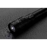   Lanterna usb reincarcabila, GearX, 22FEB1409, 19.5x8x3.4xØ 3.4 cm, Aluminiu, Negru