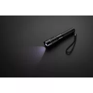   Lanterna usb reincarcabila, GearX, 22FEB1409, 19.5x8x3.4xØ 3.4 cm, Aluminiu, Negru