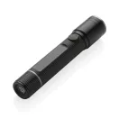 Lanterna reincarcabila usb 3W, 2401E16220, GearX, 12.5xØ2.5 cm, Aluminiu, Policarbonat, Negru
