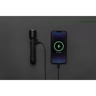   Lanterna reincarcabila usb 10W, 2401E16219, GearX, 15.7xØ3.4 cm, Aluminiu, Policarbonat, Negru