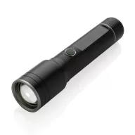   Lanterna reincarcabila usb 10W, 2401E16333, GearX, 19.1xØ4.4 cm, Aluminiu, Policarbonat, Negru
