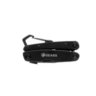   Cleste multifunctional, 2502E14438, GearX, 7.5 x 3.7 x 1.8 cm, Otel, Negru