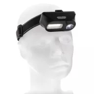 COB and LED headlight, black ABS black
