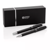 Set 2 pixuri elegante, Swiss Peak, HE, alama, otel, negru