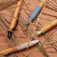 Bamboo & wheatstraw pen, blue Bamboo blue