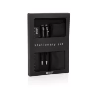   Set agenda, pix si liniar, Swiss Peak, 2610E18758, A5, Dictando, 15x21.5x2.5 cm, Hartie, Poliuretan, Negru
