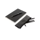 Set agenda, pix si liniar, Swiss Peak, 2610E18758, A5, Dictando, 15x21.5x2.5 cm, Hartie, Poliuretan, Negru