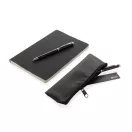Set agenda, pix si liniar, Swiss Peak, 2610E18758, A5, Dictando, 15x21.5x2.5 cm, Hartie, Poliuretan, Negru