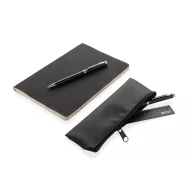   Set agenda, pix si liniar, Swiss Peak, 2610E18758, A5, Dictando, 15x21.5x2.5 cm, Hartie, Poliuretan, Negru