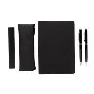   Set agenda, pix si liniar, Swiss Peak, 2610E18758, A5, Dictando, 15x21.5x2.5 cm, Hartie, Poliuretan, Negru