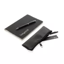 Set agenda, pix si liniar, Swiss Peak, 2610E18758, A5, Dictando, 15x21.5x2.5 cm, Hartie, Poliuretan, Negru