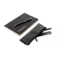   Set agenda, pix si liniar, Swiss Peak, 2610E18758, A5, Dictando, 15x21.5x2.5 cm, Hartie, Poliuretan, Negru