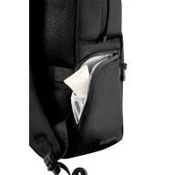   Rucsac sport casual, 2401E16725, XD, 32x14x41.5 cm, rPET, Poliuretan, Negru