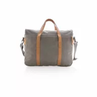   Geanta laptop bumbac 15.6 inch, pvc free, Everestus, CS, panza, pu, gri