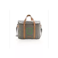   Geanta laptop bumbac 15.6 inch, pvc free, Everestus, CS, panza, pu, gri