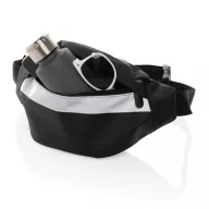   Borseta sport reflectorizanta, Everestus, 21OCT1242, 30 x 6.5 x 12 cm, Plastic, Poliuretan, Negru