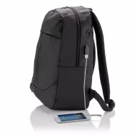   Rucsac Laptop 15 inch cu iesire mufa usb, Everestus, PR, poliester 600D, negru
